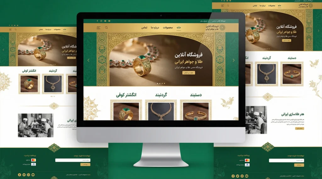 هزینه طراحی سایت طلا و جواهر