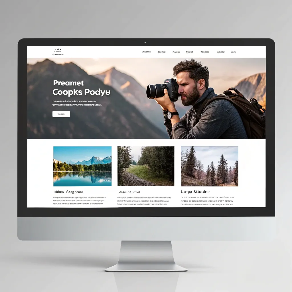 طراحی وب‌سایت شخصی عکاس